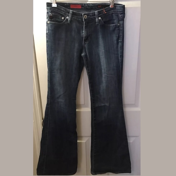 AG Adriano Goldschmied The Bell Bottom Jeans Flare Denim Low Rise Flattering - Picture 5 of 11
